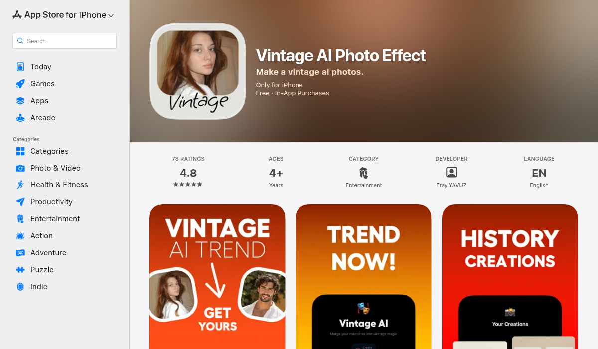 AI Polaroid Photo Effect app on the App Store