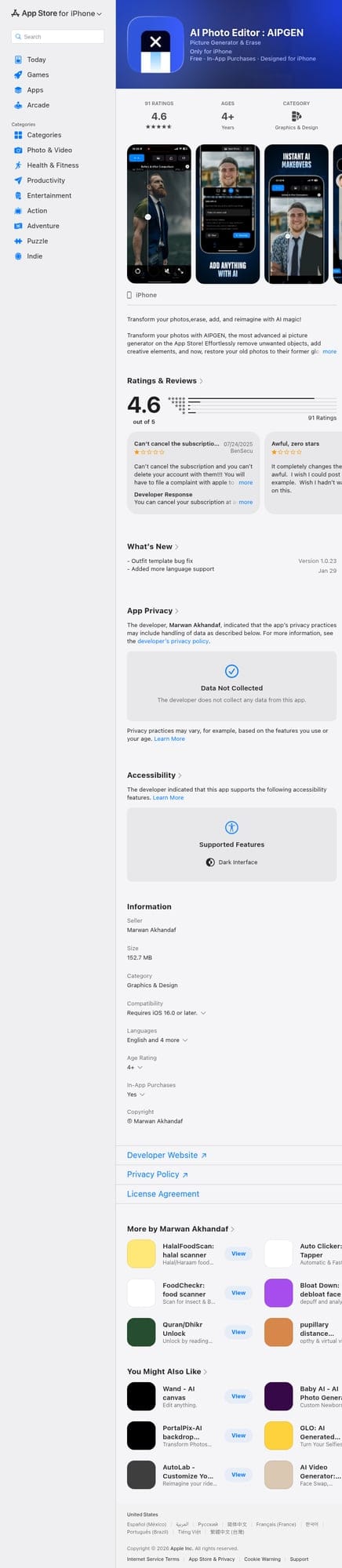 AIPGEN AI Photo Editor on the App Store