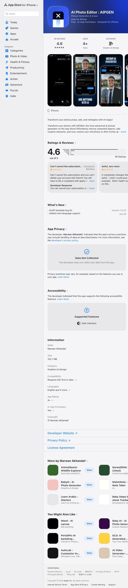 AIPGEN AI Photo Editor on the App Store