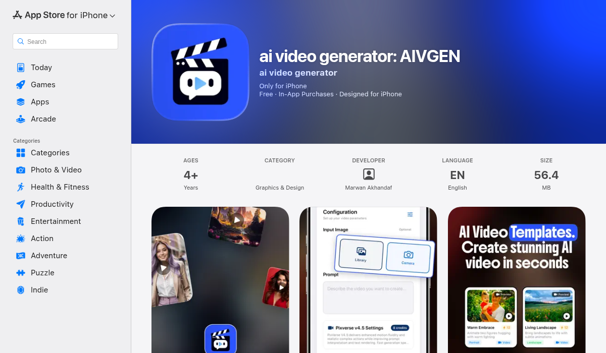 AIVGEN AI Video Generator on the App Store