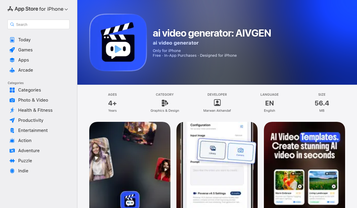 AIVGEN AI Video Generator on the App Store