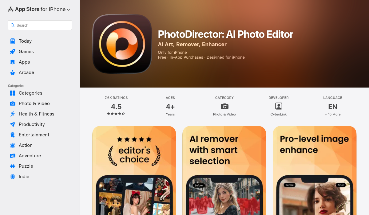 PhotoDirector on the App Store