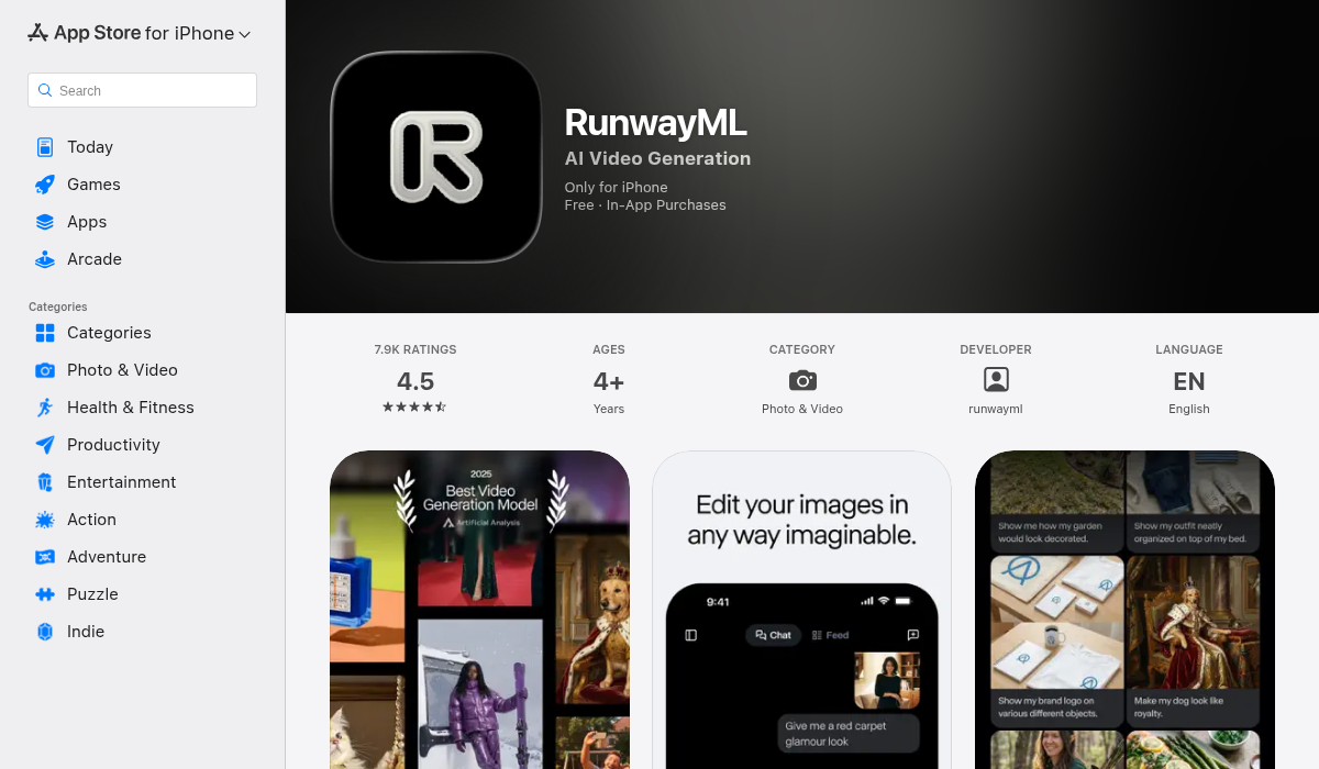 Runway AI Film Studio on the App Store