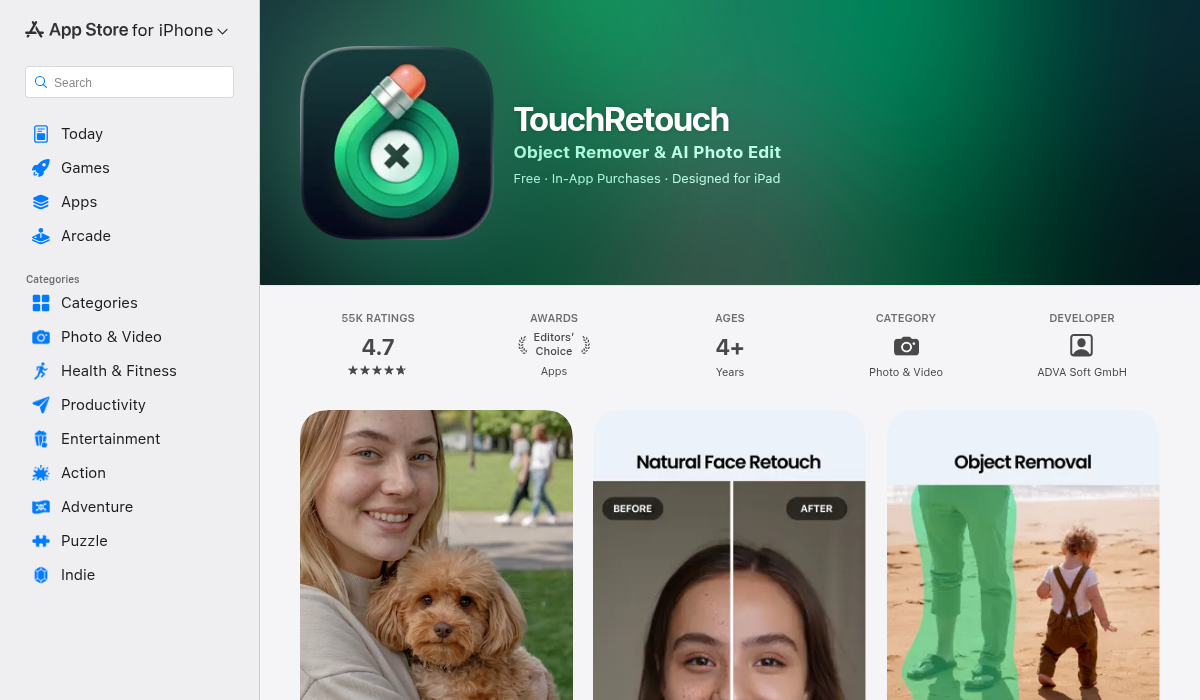 TouchRetouch on the App Store