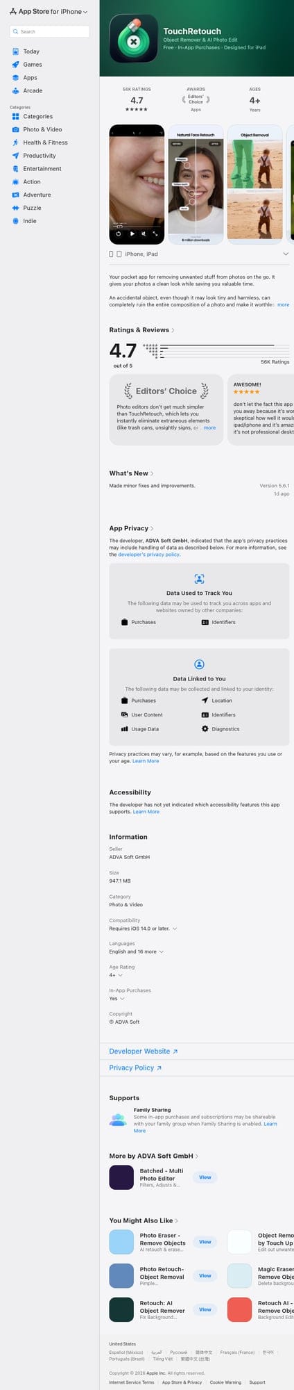 TouchRetouch on the App Store