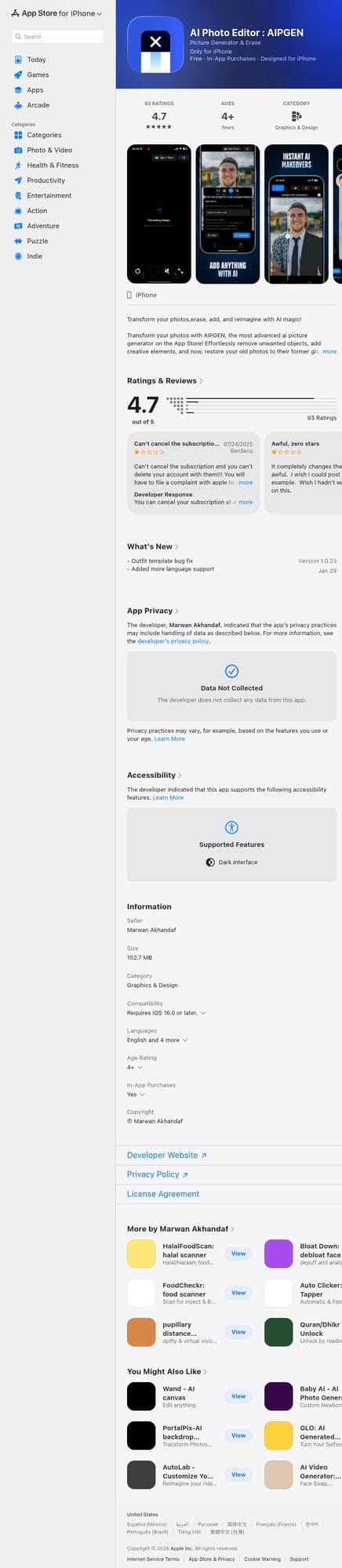 AIPGEN AI Photo Editor on the App Store