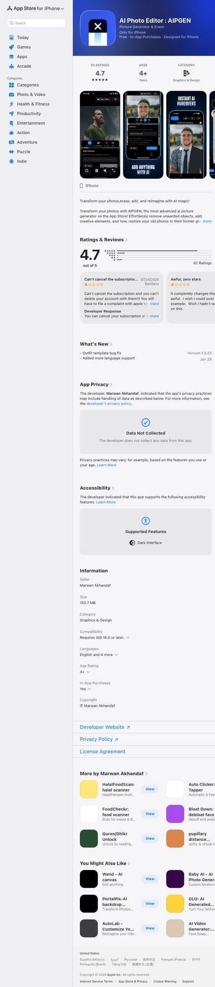 AIPGEN AI Photo Editor on the App Store