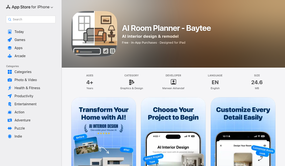 Baytee AI Room Planner on App Store