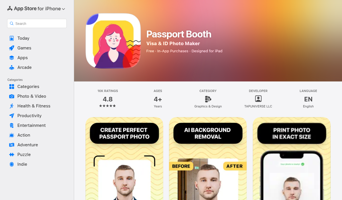 Passport Booth on the App Store