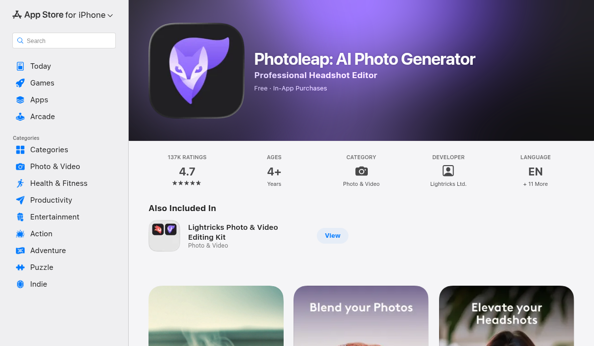 Photoleap on the App Store