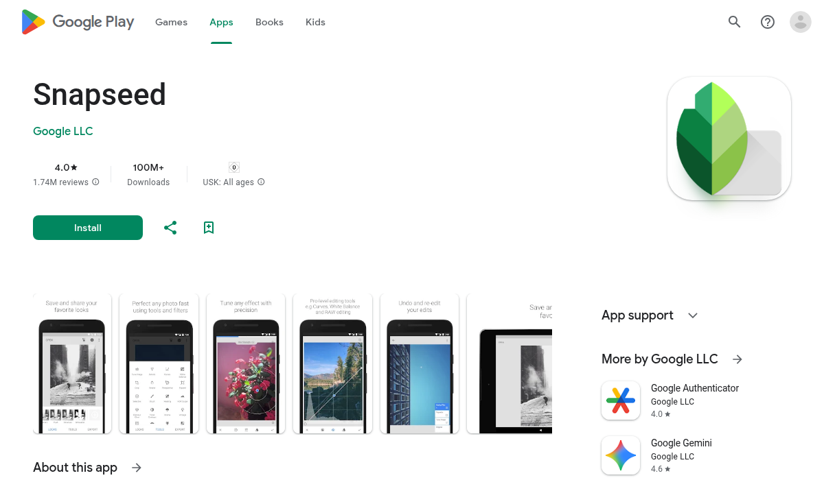 Snapseed Photo Editor on Google Play Store