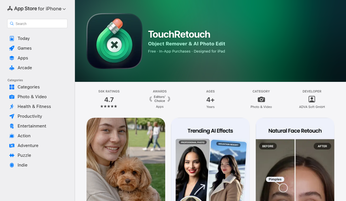 TouchRetouch on the App Store