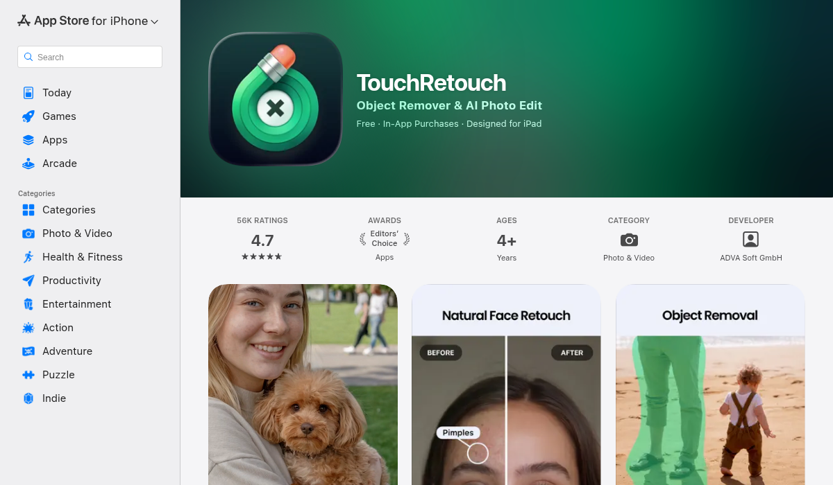 TouchRetouch on App Store