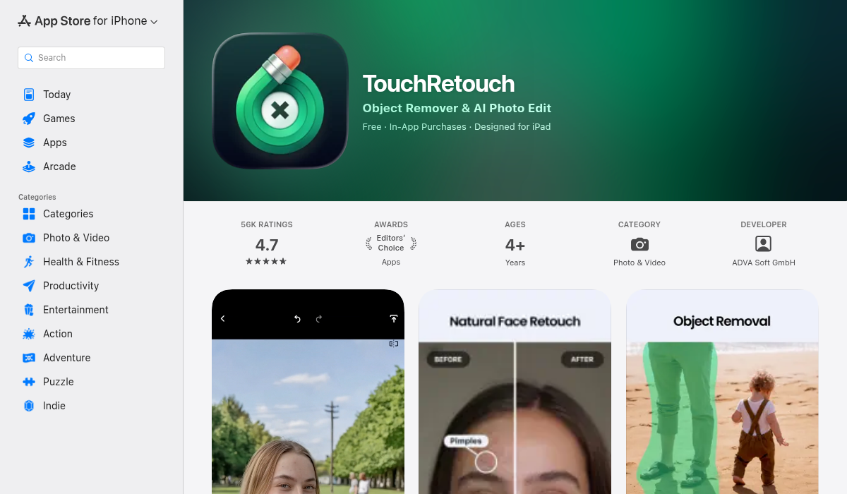 TouchRetouch on the App Store
